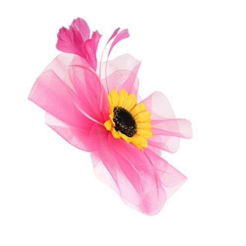 Baluue Sonnenblumen Faszinator Haaraccessoire Für Damen Party-stirnband Mit Netz Und Großen Blüten Für Hochzeiten Teepartys Und Festliche Anlässe von Baluue