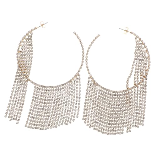 Baluue Runde Creolen Mit Strass-quaste Und Baumelnden Kristallohrringen Für Frauen Elegant Und Funkelnd Für Besondere Anlässe Und Hochzeit Baluue Runde Creolen Mit Strass-quaste Und Baumelnden Kristallohrringen Für Frauen Elegant Und Funkelnd Für Besondere Anlässe Und Hochzeit von Baluue