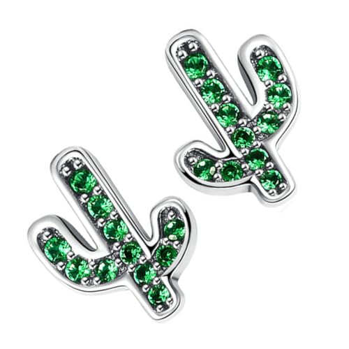 Baluue Sterling Silber Kaktus Ohrstecker Damen Leichtgewichtiger Modeschmuck Sommer Grün Mini Ohrschmuck Geschenkidee Geburtstag Jubiläum von Baluue