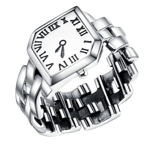 Baluue Sterling Silber Ringuhr Damen Verstellbar Modische Ringförmige Armbanduhr Präzise Zeitmessung Eleganter Schmuck Alltagsschmuck Watch Baluue Sterling Silber Ringuhr Damen Verstellbar Modische Ringförmige Armbanduhr Präzise Zeitmessung Eleganter Schmuck Alltagsschmuck Watch von Baluue