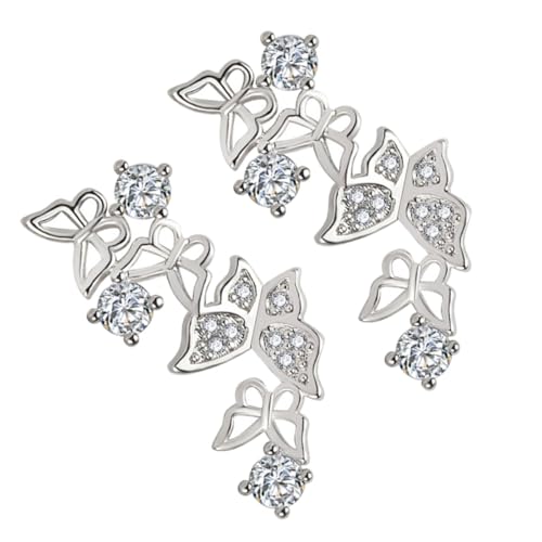 Baluue Sterling Silber Schmetterling Ohrstecker Damen Hautfreundlich Zierlicher Ohrschmuck Mädchen Geschenkidee Alltag Party Schmuck Accessoire von Baluue