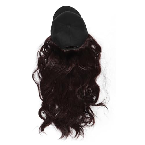 Baluue Damen Baseball Cap Mit Haaren Lange Lockige Perücke Verstellbare Mütze Für Modebewusste Frauen Für Freizeit Partys Und Sonnenstunden Uv-schutz Bequem Und Langlebig von Baluue