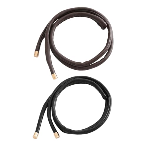 Baluue 2 Stücke Leder Pferdeschwanzband Haarband Im Französischen Stil Mit Dekorativen Halter Für Damen Rutschfest Für Hochzeiten Und Strandpartys von Baluue