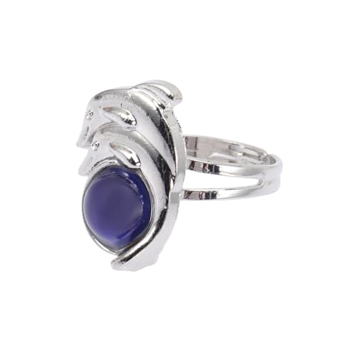 Baluue Stimmungsring Farbwechsel Ring Damen Herren Verstellbar Offener Delfin Design Thermochrom Schmuck Modischer Farbwechsel Ring für Party und Alltag Baluue Stimmungsring Farbwechsel Ring Damen Herren Verstellbar Offener Delfin Design Thermochrom Schmuck Modischer Farbwechsel Ring für Party und Alltag von Baluue