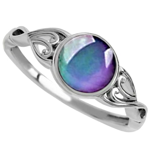 Baluue Stimmungsring Farbwechsel Temperatur Empfindlicher Unisex Ring Kreativer Farbwechsel Schmuck Damen Herren Accessoire Elegant von Baluue