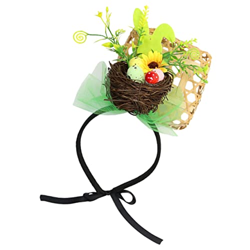 Baluue Stirnband Cartoon Haar-hoop Für Mädchen Kopfschmuck Mit Hasen-ei-vogelnest-dekor Ostern Haar-accessoire von Baluue