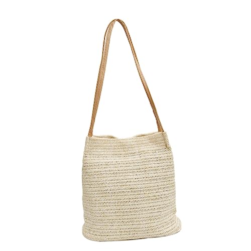 Baluue Strandtasche Damen Makramee Umhängetasche Handgewebt Bucket Bag Casual Schultertasche Leicht Für Alltag Urlaub von Baluue