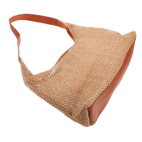 Baluue Strandtasche Stroh Damen Handgewebte Umhängetasche Retro Tote Bag Große Kapazität Klassisch Braun Für Sommerurlaub Strandurlaub Reise Baluue Strandtasche Stroh Damen Handgewebte Umhängetasche Retro Tote Bag Große Kapazität Klassisch Braun Für Sommerurlaub Strandurlaub Reise von Baluue