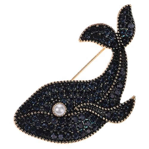 Baluue Strass Wal Brosche Damen Anstecknadel Elegante Tierbrosche für Kleidung und Schal Party Geschenk Valentinstag Schmuckaccessoire von Baluue
