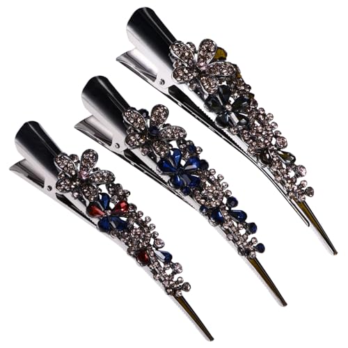 Baluue 3stücke Zarte Strass Haarklammern Damen Haar Clips Strass Alligator Clips Für Frauen von Baluue