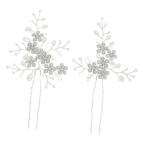 Baluue 2stücke Perlen-haarspangen Haarnadeln Für Hochzeiten Brautschmuck Und Elegante Frisuren Für Lange Haare Und Hochsteckfrisuren von Baluue