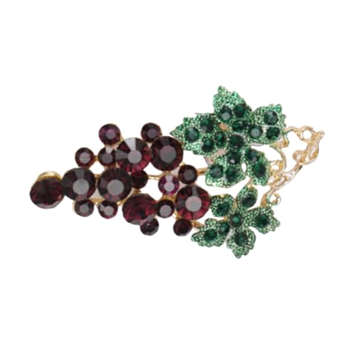 Baluue Strassbesetzte Trauben Brosche Damen Schmuck Pin Elegantes Design Modisches Accessoire für Mantel Pullover Schals Geschenkidee von Baluue