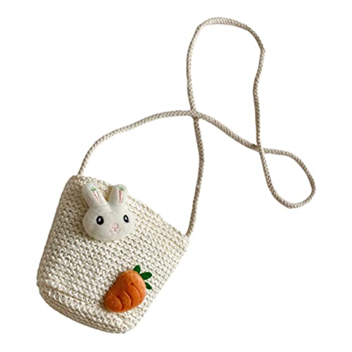 Baluue Strohtasche Süße Leichte Umhängetasche für Mädchen Robustes Geflochtenes Material Modische Strand Outdoor tasche für Freizeit und Geschenk von Baluue