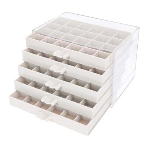 Baluue Nailart-aufbewahrungsbox 120 Fächer Display Für Künstliche Nägel Nagellack-organizer Kunststoff-multi-gitter-box Aufbewahrungskoffer Für Nagelwerkzeuge von Baluue