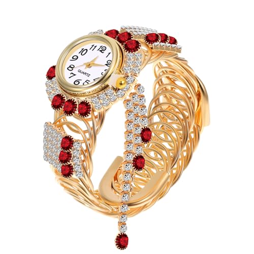 Baluue Stylische Damenuhr Armbanduhr mit Quarzwerk Rotes Legierungsarmband Modeaccessoire für Frauen Komfortable Langlebige Casual Bracelet Watch mit Präziser Zeitmessung und Elegantem Baluue Stylische Damenuhr Armbanduhr mit Quarzwerk Rotes Legierungsarmband Modeaccessoire für Frauen Komfortable Langlebige Casual Bracelet Watch mit Präziser Zeitmessung und Elegantem von Baluue