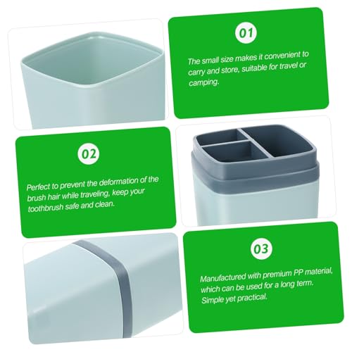 Baluue Tragbare Reise zahnputzbecher Aufbewahrungsbox mit Dichtem Robustem Material Stoßfest Verschlossen Leichter Zahnbürsten Zahnpasta Organizer für Camping Geschäftsreisen Zuhause und von Baluue