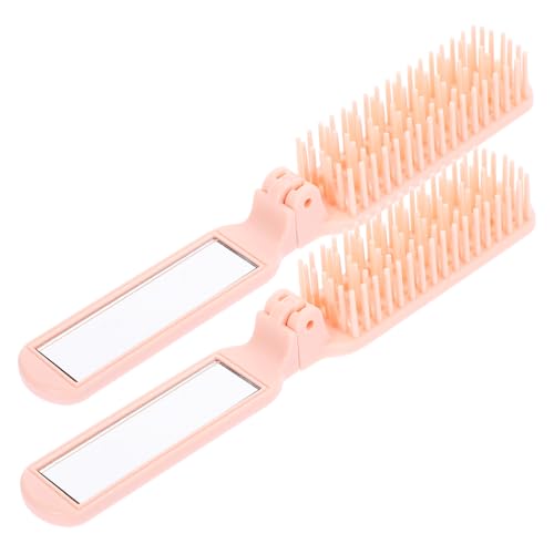 Baluue 2stücke Faltbare Haarbürste Mit Spiegel Kompakte Haarbürsten Für Unterwegs Tragbar Klappbar Für Haartypen Für Reisen Handtasche Und Geldbörse Baluue 2stücke Faltbare Haarbürste Mit Spiegel Kompakte Haarbürsten Für Unterwegs Tragbar Klappbar Für Haartypen Für Reisen Handtasche Und Geldbörse von Baluue
