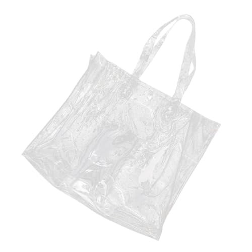 Baluue Transparente Große PVC Jelly Tote Bag Damen Schultertasche Große Kapazität Strand und Arbeitstasche für Schule Konzert Reisen Alltag von Baluue