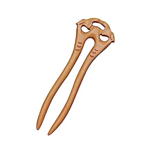 Baluue U-förmige Haarnadel Aus Pfirsichholz Haarstab Für Dutt Haargabel Aus Holz Für Frauen Retro-haarstab Haarspange Zum Dekorieren Und Fixieren von Baluue