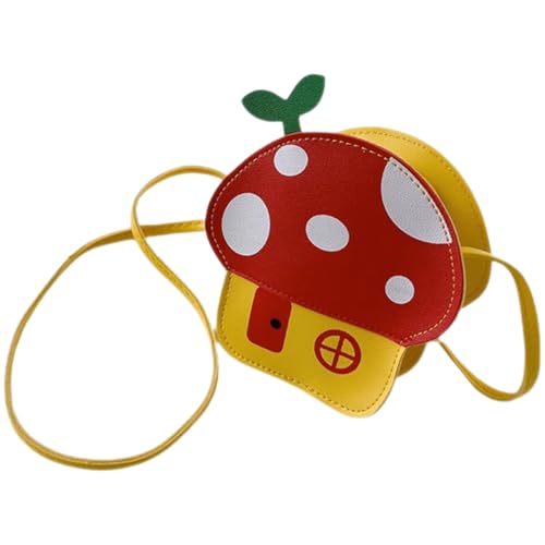 Baluue Umhängetasche mit Pilzmotiv Niedliche Kleine Schultertasche für Mädchen Leichte Kindergeldbörse für Reisen und Alltag Sichere Materialien Tragbar und Strapazierfähig Verstellbarer von Baluue