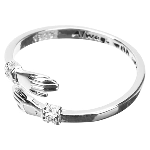 Baluue Verstellbarer Umarmungsring für Frauen Offener Ring aus Langlebiger Legierung Leichtes Design Geeignet als Geburtstagsgeschenk für Besondere Anlässe von Baluue