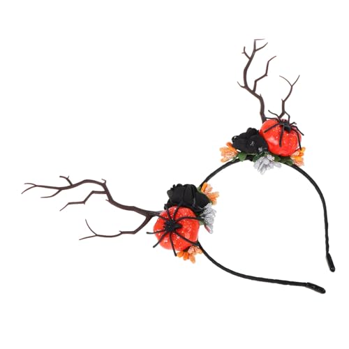 Baluue Verstellbares Hirschgeweih Stirnband mit Simulierten Baumzweigen Weiches Komfortables Halloween Party Haarreif Dekoratives Accessoire für Frauen Festliche Kopfbedeckung von Baluue