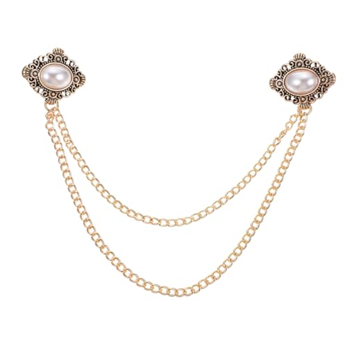 Baluue Vintage Herren Brosche mit Kette Langlebige Zinklegierung Vielseitig Einsetzbar als Anstecknadel für Anzug Pullover Mantel Stilvolles Accessoire für Party und Alltag Goldfarben Baluue Vintage Herren Brosche mit Kette Langlebige Zinklegierung Vielseitig Einsetzbar als Anstecknadel für Anzug Pullover Mantel Stilvolles Accessoire für Party und Alltag Goldfarben von Baluue