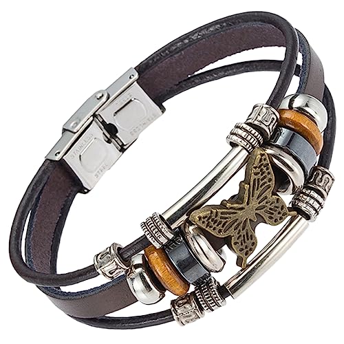 Baluue Vintage Punk Metall Armband Damen Mehrlagig Schlichtes Boho Schmuckstück Verstellbares Armreif Accessoire für Alltag Party Cosplay und Geschenkideen von Baluue