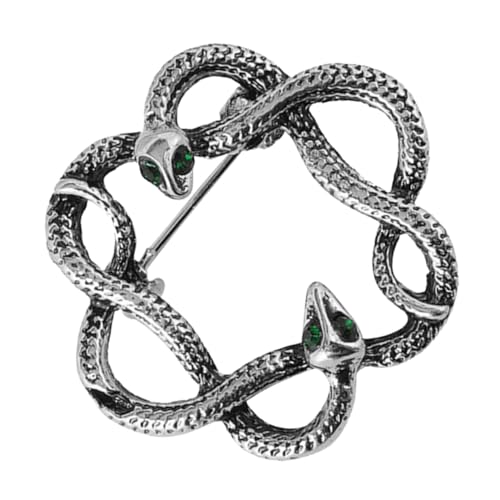 Baluue Vintage Schlangen Brosche Anstecknadel für Damen Eleganter Shawl Clip Modischer Cardigan Schalclip Silberfarbener Schmuck Vielseitig für Kleidung Taschen und Mäntel von Baluue