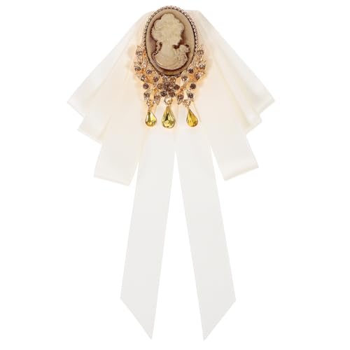 Baluue Vintage Stoff Schleifenbrosche Damen Anstecknadel Kragen Pin aus Stoff und Legierung Dekorativer Robuster Mode broschen Clip für Hemden Blusen Kleider und Vielseitige von Baluue