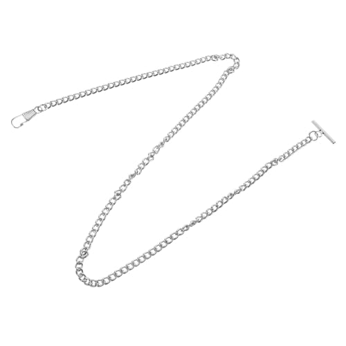 Baluue Vintage Taschenuhrkette aus Hochwertigem Metall Lange T bar Kette Vielseitig als Jeans Gürtelkette und Uhrhalter für Damen und Herren Retro Glänzend und Robust für Freizeit und von Baluue