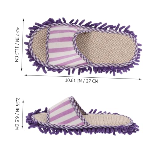 Baluue Waschbare Mikrofaser Mop Hausschuhe Abnehmbare Bodenreinigung Hausschuhe Vielseitige Wischpantoffeln für Zuhause Büro Hotel Komfortable Putzschuhe Effektive Staubfeger Schuhe von Baluue