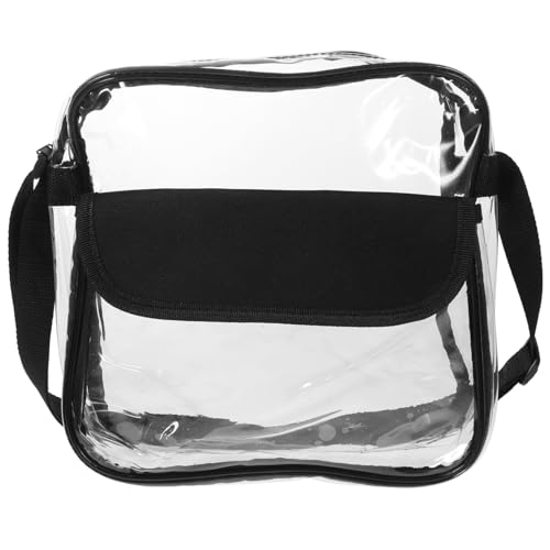 Baluue Wasserdichte Transparente PVC Umhängetasche für Damen Verstellbarer Gurt Crossbody Bauchtasche für Stadion Reisen Strand Einkaufstasche Groß von Baluue