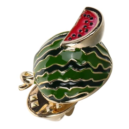 Baluue Wassermelone Brosche Damen Cardigan Clip Cartoon Revers Schmuck Anstecknadel Kragen Clip für Schal und Pullover Zubehör von Baluue