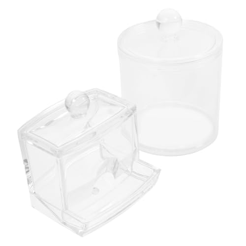 Baluue 2stücke Acryl Aufbewahrungsbox Für Kosmetik Und Wattepads Transparente Organizer Für Schminkutensilien Für Ordnung Im Bad Und Dem Schminktisch von Baluue