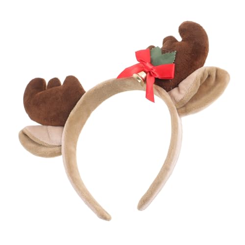 Baluue Weiches Plüsch Geweih Haarreif Weihnachtskopfschmuck Elastisch Rutschfest Komfortabel Für Xmas Party Festliche Haardekoration von Baluue