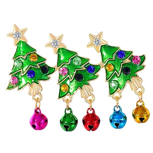 Baluue Weihnachtliche Brosche Glockenform mit Strass Modischer Corsage Anstecker für Party Stabile Befestigung Vielseitig für Pullover Kleid Schal und Hut Geeignet von Baluue