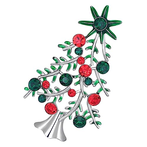 Baluue Weihnachtliche Brosche mit Funkelnden Strasssteinen Langlebige Legierung Zierlicher Baum Anstecker für Kleidung Hüte Vielseitiges Schmuck Accessoire für Frauen Leicht und Elegant Baluue Weihnachtliche Brosche mit Funkelnden Strasssteinen Langlebige Legierung Zierlicher Baum Anstecker für Kleidung Hüte Vielseitiges Schmuck Accessoire für Frauen Leicht und Elegant von Baluue