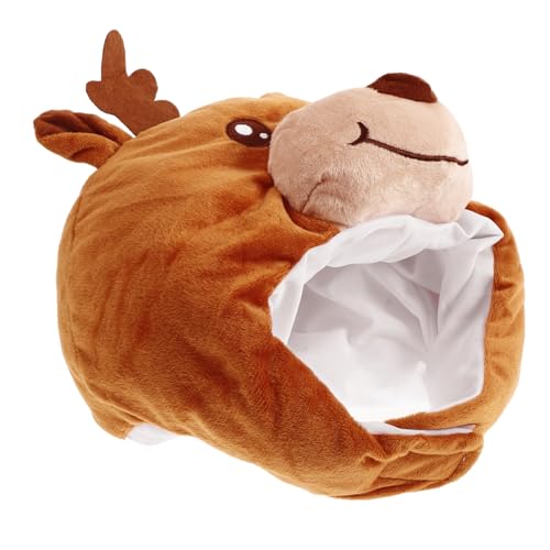 Baluue Weihnachtliche Elch Kostümhaube aus Plüsch Unisex Party Kopfschmuck für Erwachsene und Jugendliche Festliches Fotorequisit für Weihnachtsfeiern und Karneval von Baluue