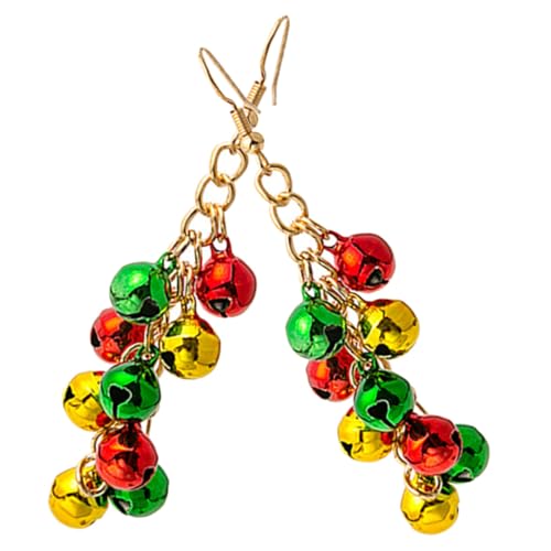 Baluue Weihnachtliche Glocken Ohrringe mit Buntem Design Handgefertigt Langlebig und Farbenfroh Festlicher Schmuck für Damen Geschenkidee zur Weihnachtszeit von Baluue
