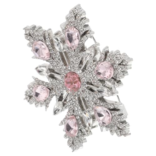 Baluue Weihnachtliche Schneeflocken Brosche mit Strassstein Leichte Anstecknadel für Hemden und Jacken Unisex Weihnachtsbrosche für Festliche Winteroutfits Eleganter Schmuck für Damen und von Baluue
