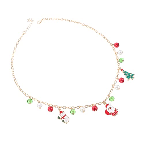 Baluue Weihnachtliche Schneeflocken Halskette aus Legierung Langlebiger Anhänger Festliche Halskette für Mädchen und Frauen Stilvolles Schmuckstück zur Weihnachtsfeier von Baluue
