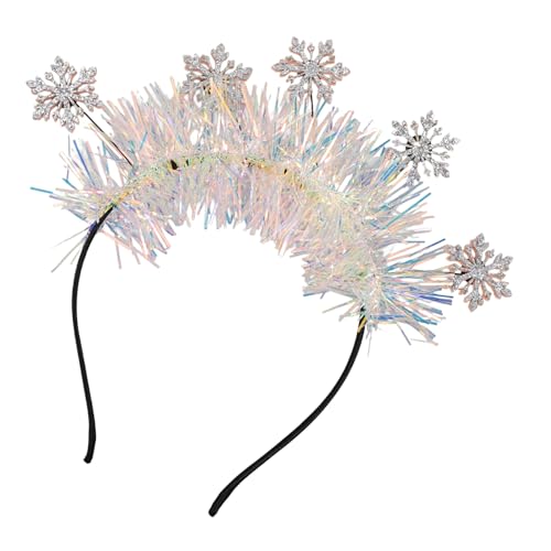 Baluue Weihnachtlicher Schneeflocken Haarreif Langlebig und Komfortabel Festliche Haarschmuck Deko für Weihnachten Geburtstage Halloween Cosplay und Tägliche Nutzung Leicht und Sicher von Baluue