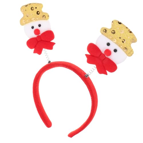 Baluue Weihnachtlicher Schneemann Stirnband Kopfschmuck Leichtes Party Haaraccessoire für Erwachsene und Festliche Xmas Dekoration von Baluue