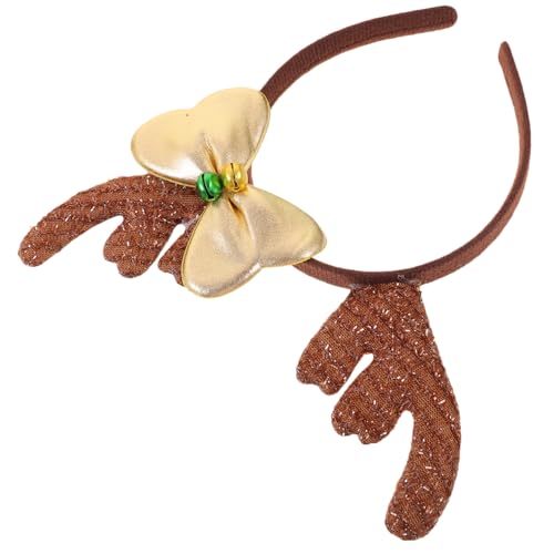 Baluue Weihnachtliches Geweih Haarreifen Stirnband mit Glocke Cosplay Party Haarreif für Erwachsene und Festlicher Weihnachtskopfschmuck von Baluue