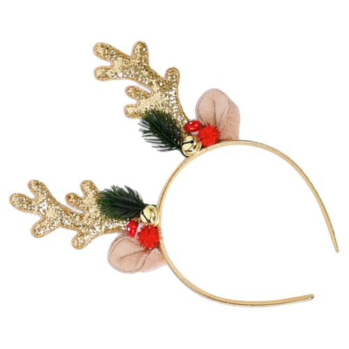 Baluue Weihnachts Rentiergeweih Haarreif mit Glitzernden Pailletten und Glocken Eleganter Kopfschmuck für Damen Vielseitiges Haaraccessoire für Festliche Xmas Kostüme und von Baluue