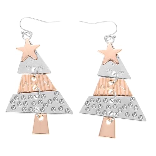 Baluue Weihnachtsbaum Ohrringe Damen Elegant Weißk Gold Alloy Festlich Statement Schmuck Year Party von Baluue