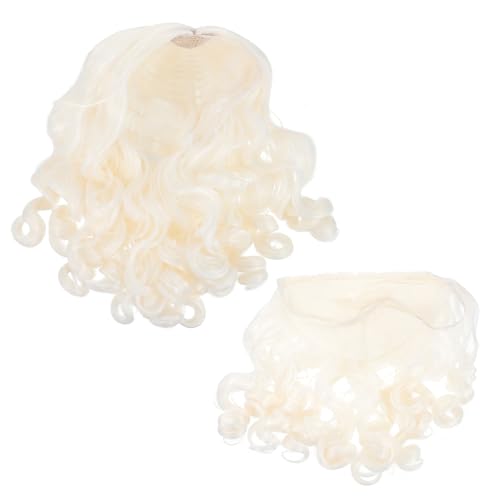 Baluue Weihnachtsmann Perücke und Atmungsaktive Leichte Santa Claus Cosplay Requisiten mit Elastischem Band Langlebige Hochtemperaturfaser Passend für Erwachsene und Partydekoration von Baluue