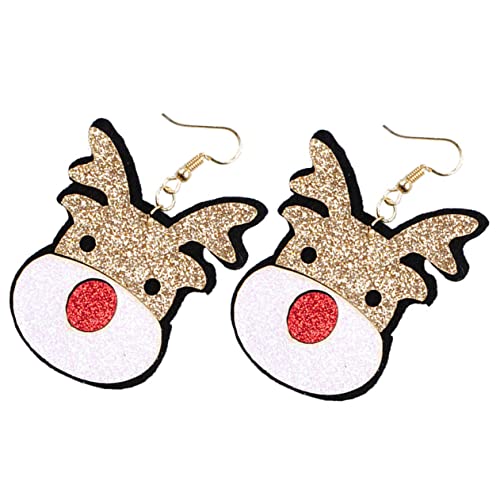 Baluue Weihnachtsohrringe Damen Cartoon Elch Ohrringe Baumelnd Leicht Ohrschmuck Festlich Party Schmuck von Baluue