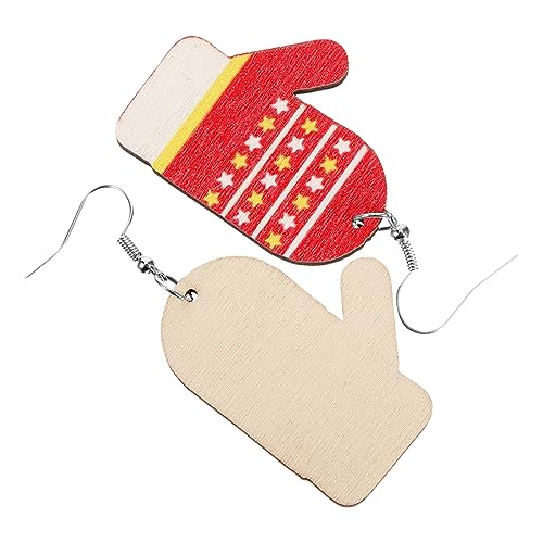 Baluue Weihnachtsohrringe Holz Dangle Ohrringe Punk Gothic Stil Damen Modeschmuck Festival Schmuck von Baluue